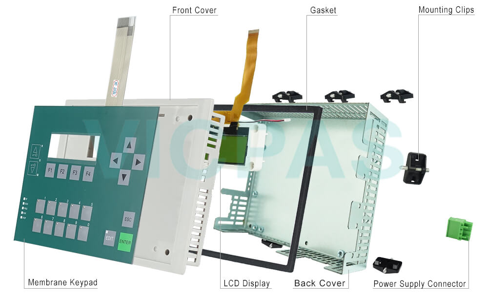 6AG1613-1SB02-4AC0 Siemens SIMATIC HMI C7-613 Membrane Keyboard, Gasket, Mounting Clips, Plastic Cover Body, Metal Back Cover, Power Supply Connector, LCD Display Panel Repair Replacement