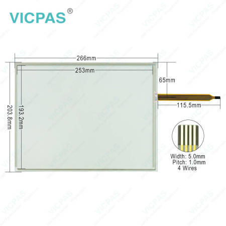 TPC1262H TPC1262HT TPC1262Hi IPC-1260T-H KDT-2596 Front Overlay MMI Touch Screen