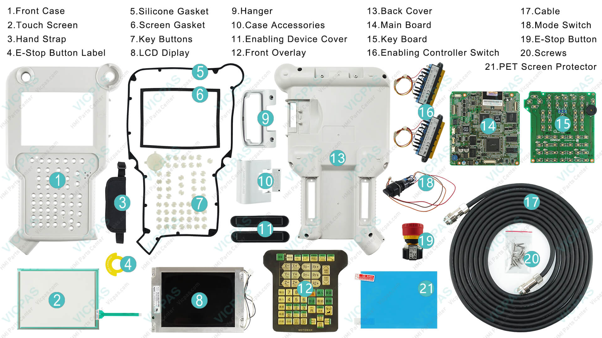 Yaskawa NX100 Teach Pendant Repair Parts | VICPAS
