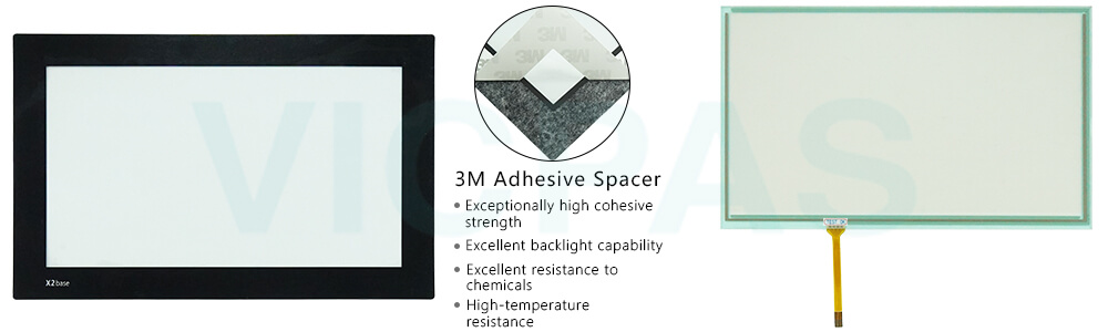 x2 base 10 v2 Beijer Front Overlay MMI Touch Screen Repair Replacement