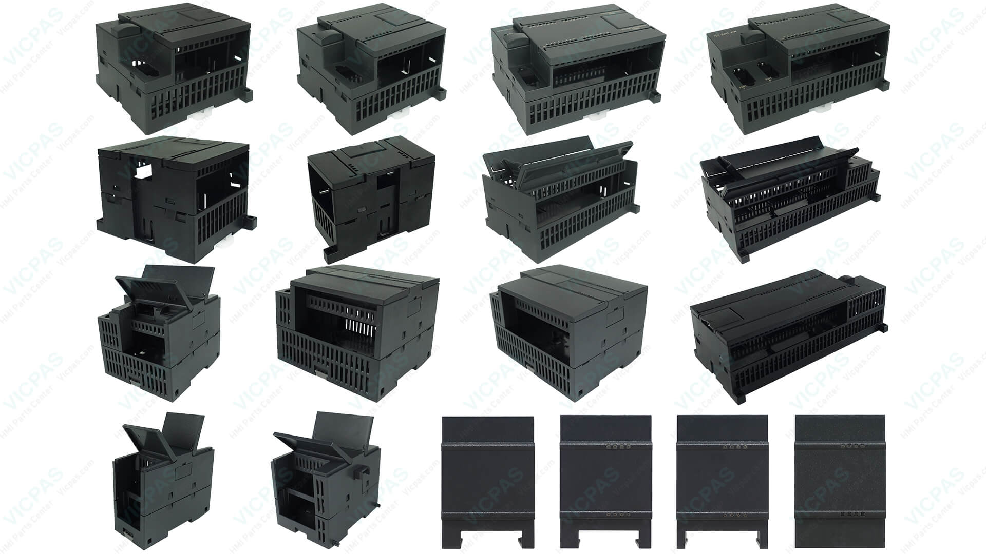 VICPAS Siemens S7-200 PLC replacement parts including housings, covers and connectors