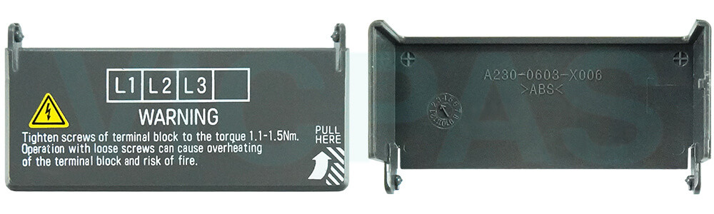 A230-0603-X006 WARNING L1L2L3 Servo Amplifier Plastic Cover Body Repair Replacement A230-0603-X006 WARNING L1L2L3 Servo Amplifier Plastic Cover Body Repair Replacement