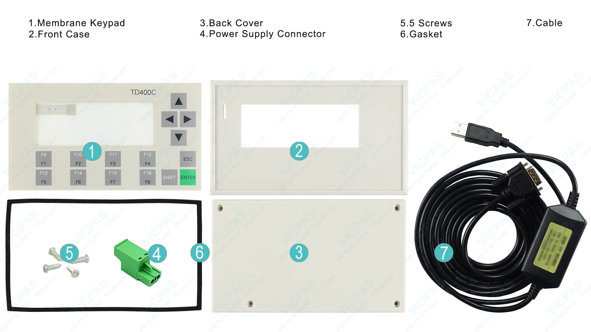 VICPAS Siemens TD400 replacement parts showcase