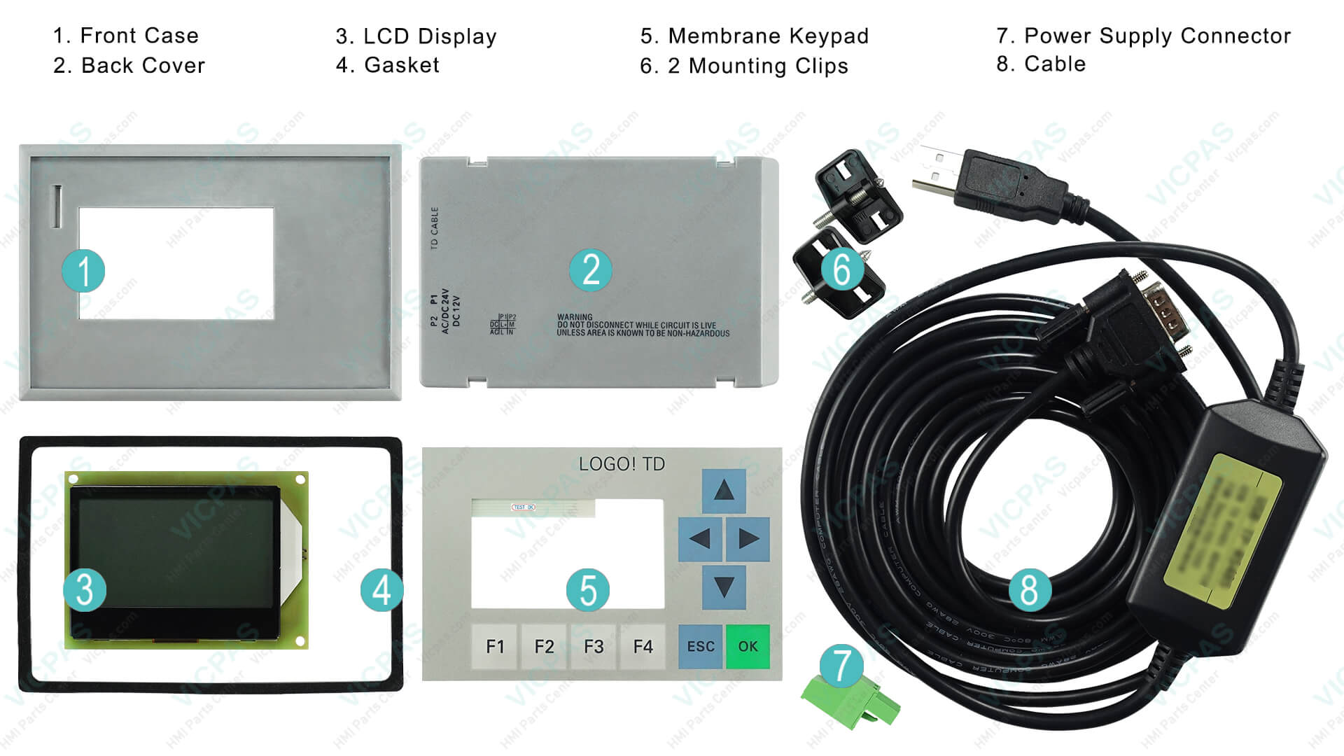 VICPAS Siemens LOGO! TD Display Replacement Parts