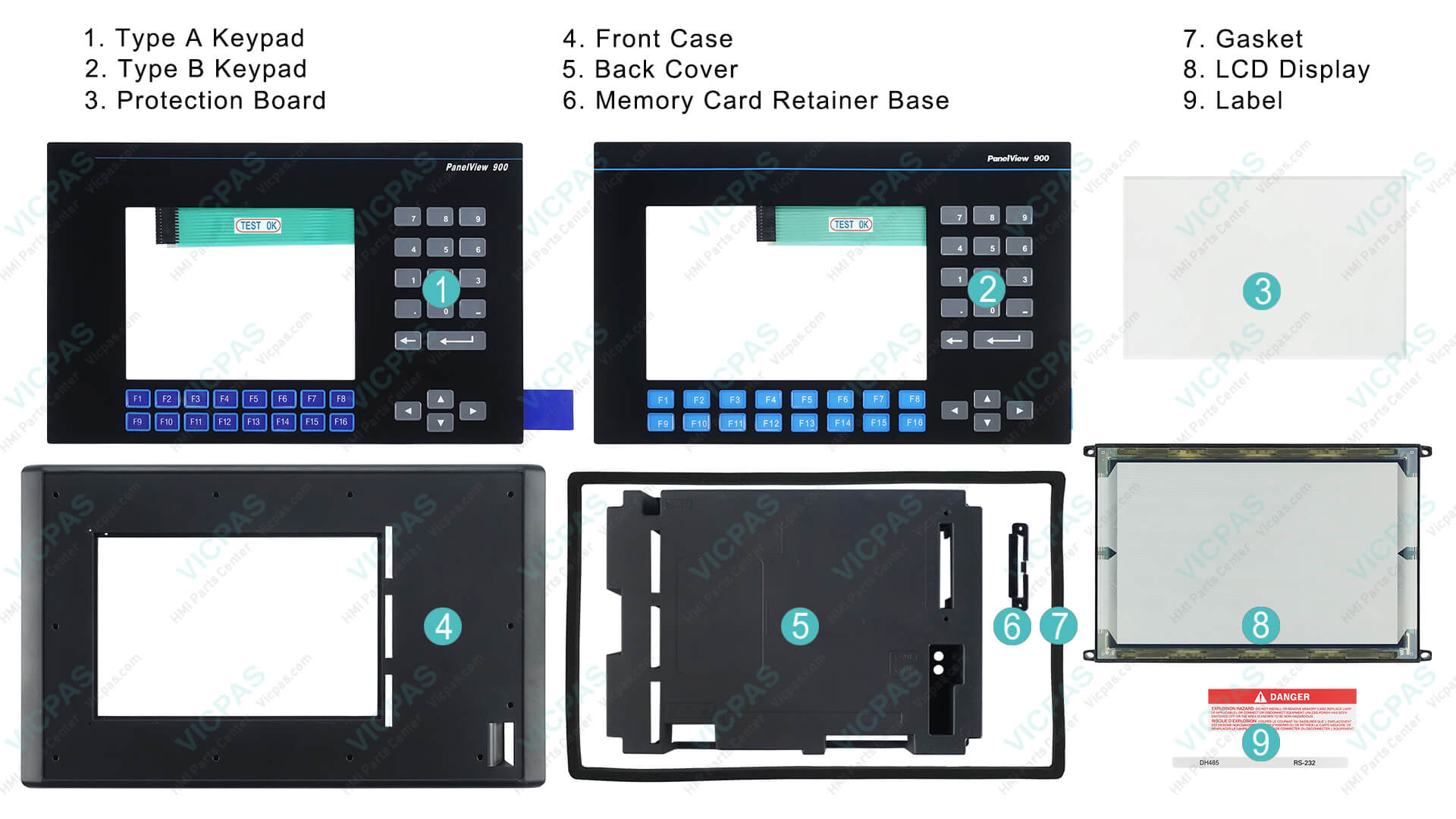 Allen-Bradley Panelview 900 HMI Replacement Parts | VICPAS