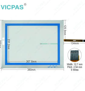 Nordson TSH300812 KDT-6137 HMI Touch Glass Front Overlay