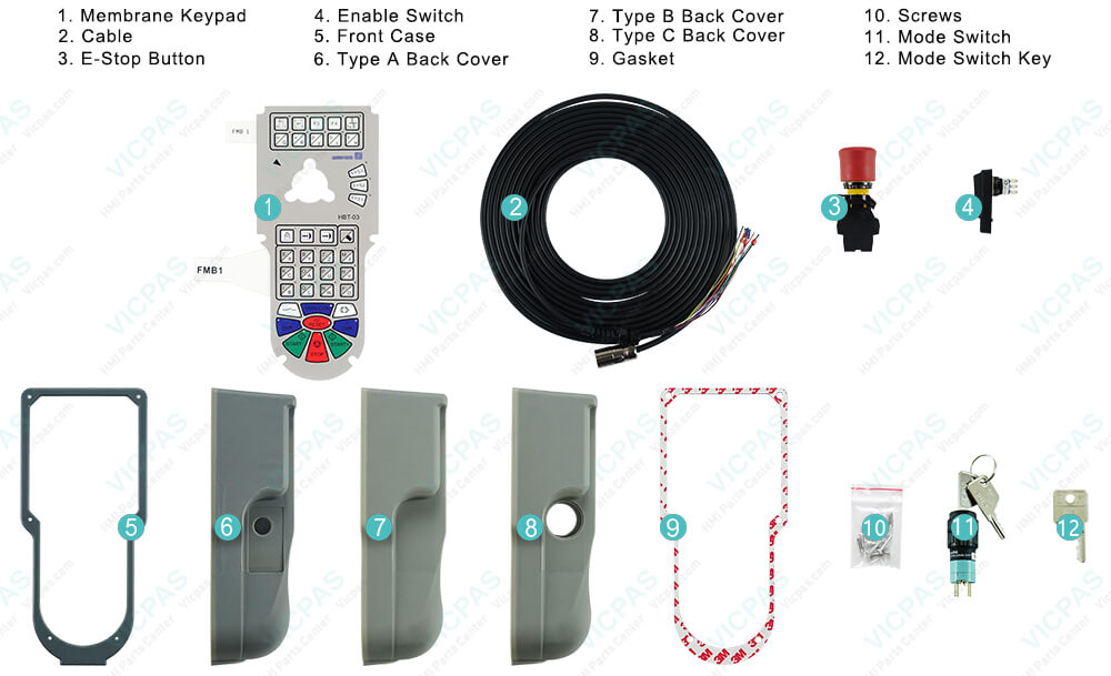 EUCHNER HBLC121962 HBT-03 Keyboard Cable Casing Mode Switch Enable Switch Repair Replacement