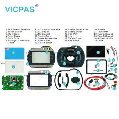 KeTop T200-M01-P20-WES7 Operator Panel Keypad LCD Display Touch Panel Outer Covering