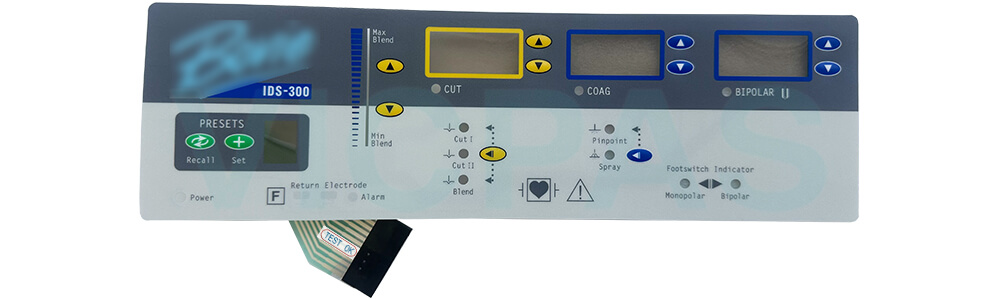 BOVIE IDS-300 ELECTROSURGICAL GENERATOR POWERS ON Keyboard Membrane Repair Replacement BOVIE IDS-300 ELECTROSURGICAL GENERATOR POWERS ON Keyboard Membrane Repair Replacement