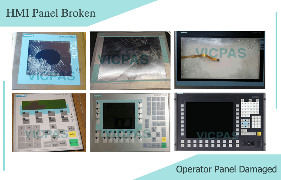 Siemens simatic HMI & Operator painel quebrado