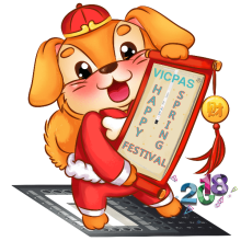 2018, Year of Dog--Happy Spring Festival