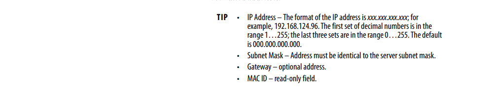 How to view or enter an IP address for terminal 2711P-T9W22D8S-B?