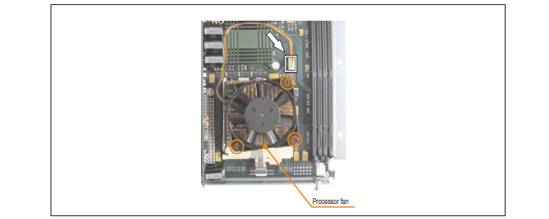 How to replace the B&R Provit 5600 5D5600.01 processor fan?