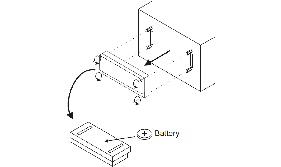 How to replace the battery of eTOP10-0045?