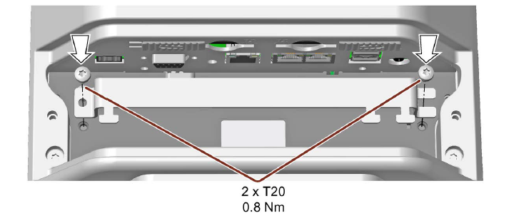 How to install a strain relief of Siemens TP700 Comfort 6AV2124-5GC00-0WF0?