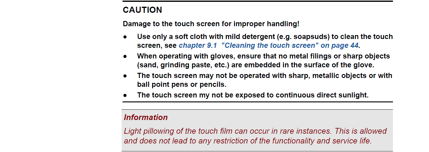 How to clean KEBA OP 321/C OP 331/C bzw. /E Touch Screen