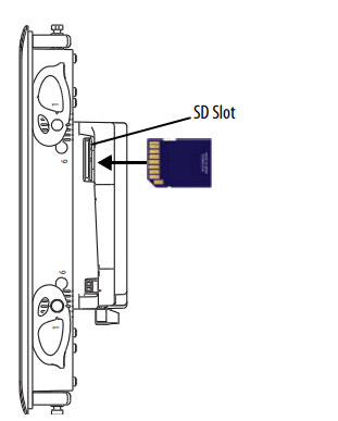 How to install an SD card in the card slot?