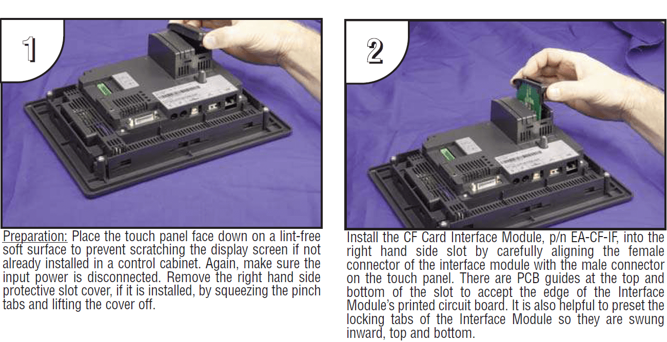 EA7-S6C-R CF Card Interface Module Installation