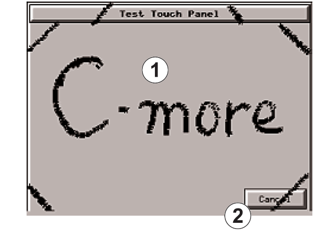 Test Menu – Test Touch Panel