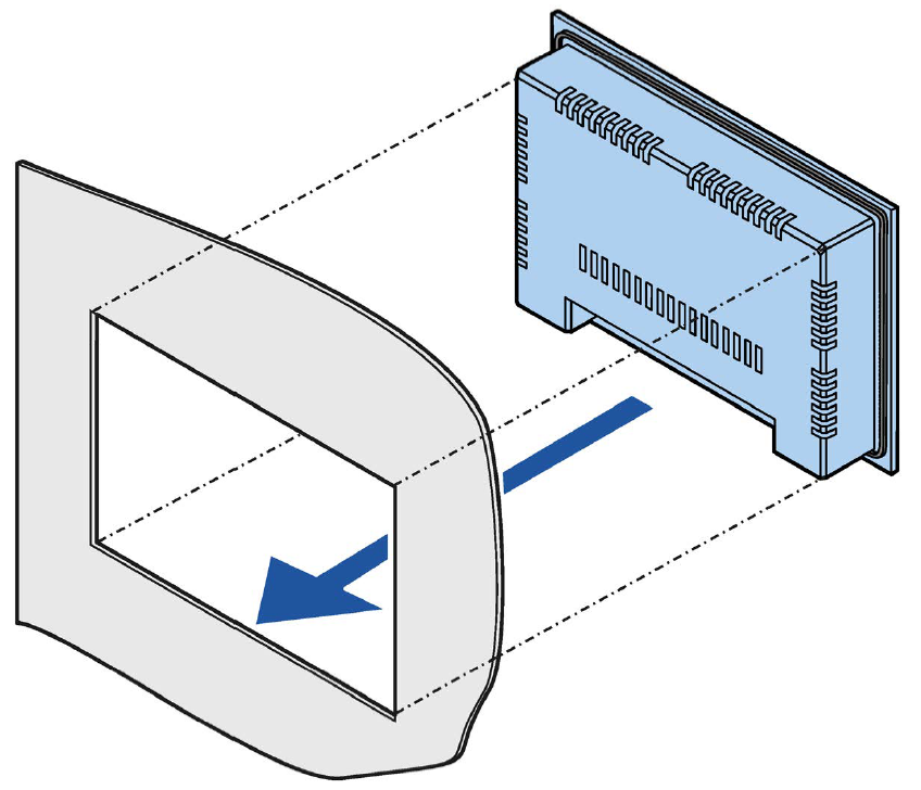 Inserting the HMI device