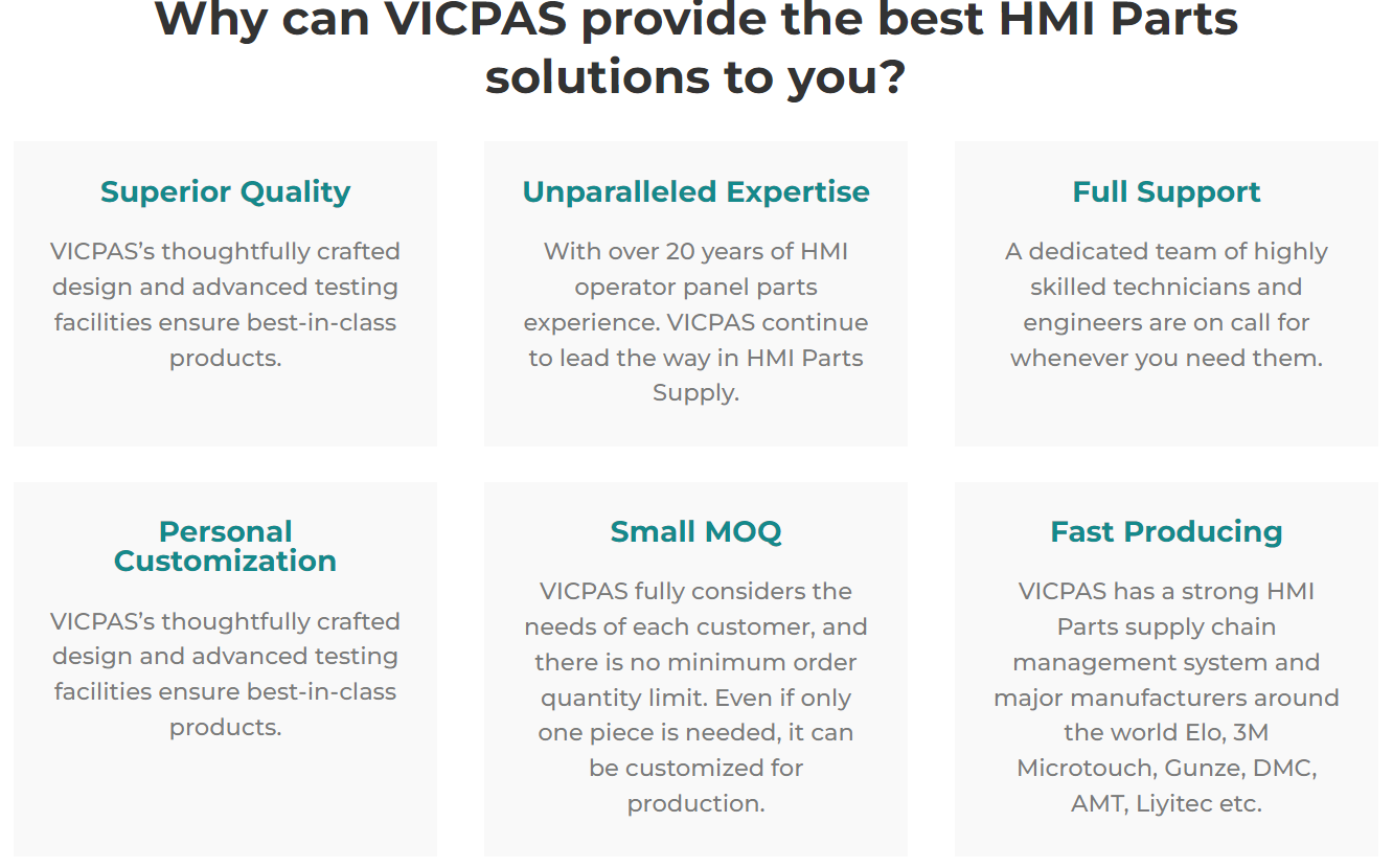 2. Why can VICPAS provide the best HMI Parts solutions to you?