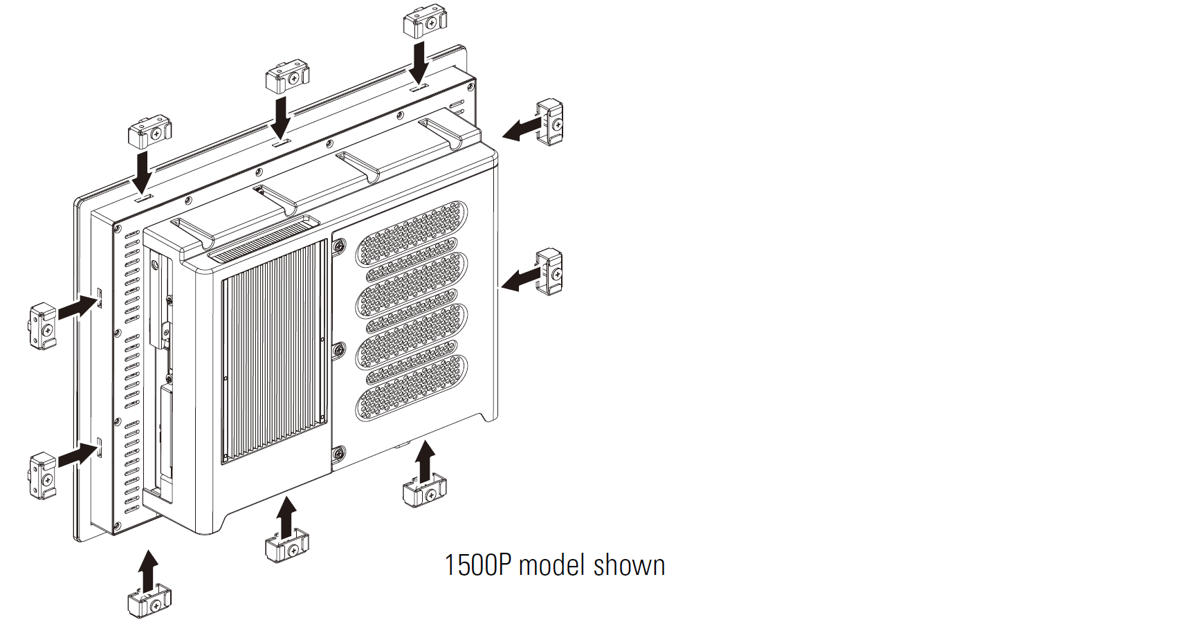 How to Mount the 6181P-12TPW7DC Display Computer in a Panel?