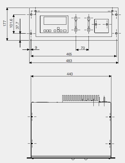 What is the dimensions of Siemens 7MB2338-2AD10-1NK1 7MB2338-2AK10-3NW1?