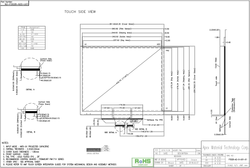 AMT P3028-A20 92-P3028-A20 HMI Panel Glass Replacement