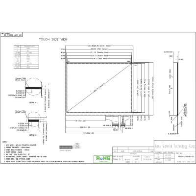 AMT P3029-A20 92-P3029-A20 HMI Touch Glass Replacement