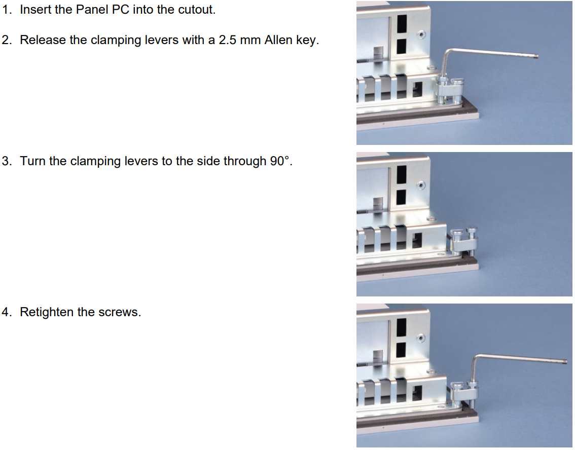 How to mount the Panel PC of CP6702-0000-0040 CP6702-0001-0040 CP6702-0020-0040 CP6702-0021-0040?