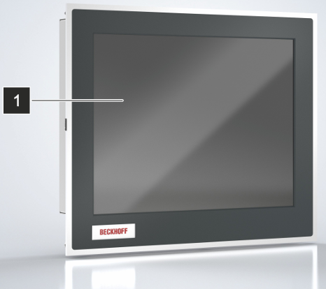 Where is the touch screen panel of Beckhoff CP6901-0001-0000?