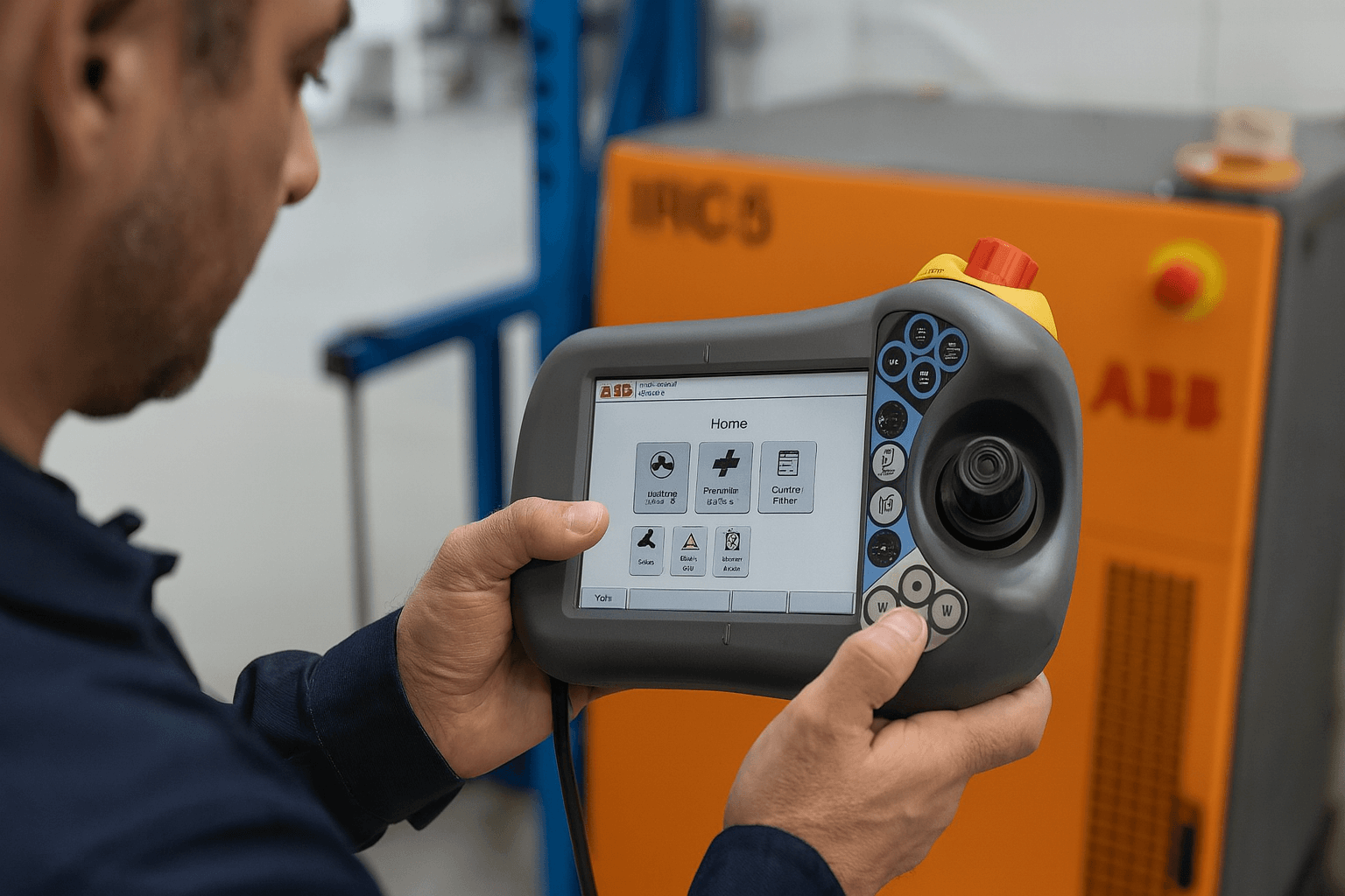 ABB FlexPendant DSQC 679 connected to IRC5 controller