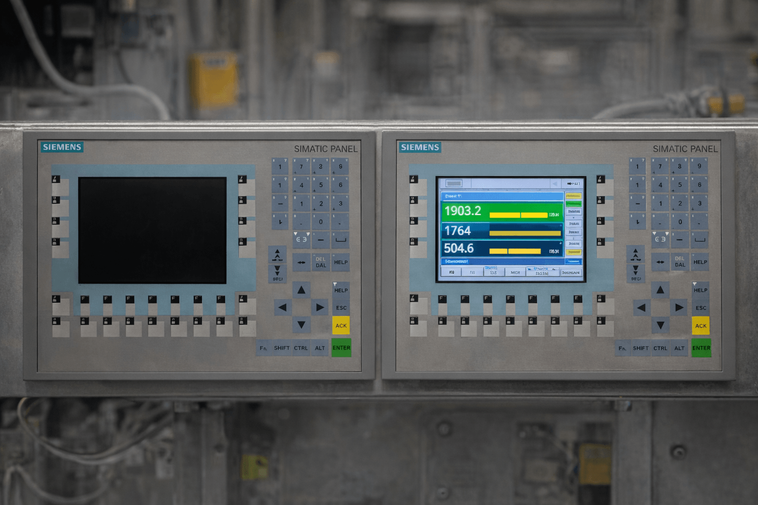 Siemens OP277 6 blank or dim screen display failure