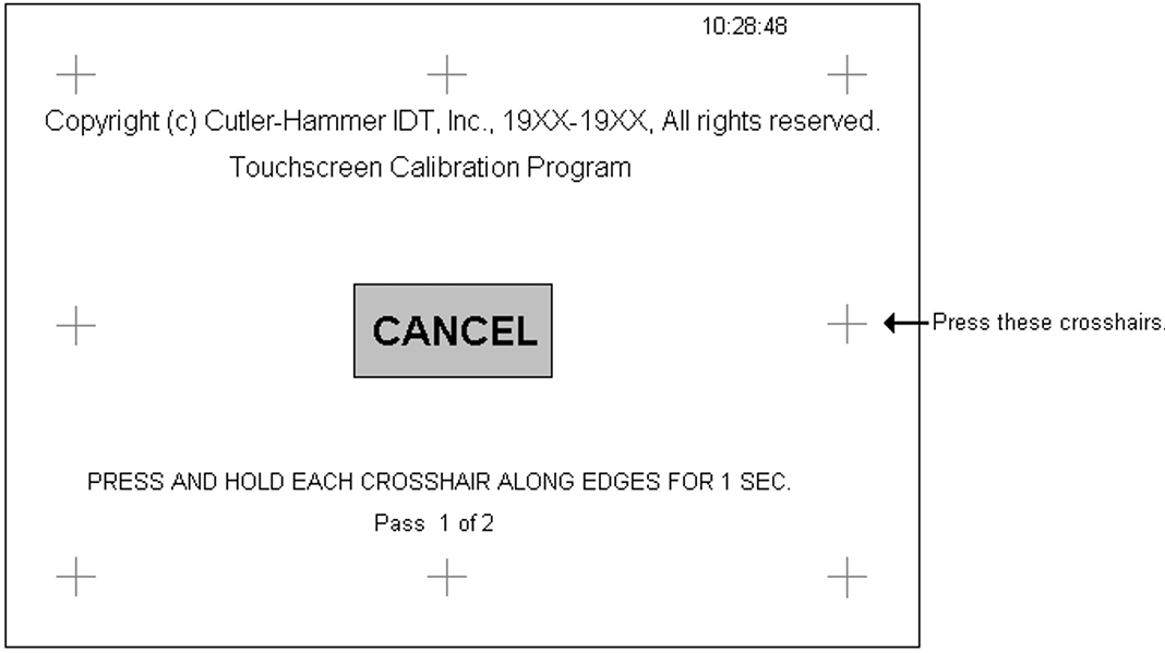 How to calibrate Eaton Cutler-Hammer 1550THX PM 1500 POWER SERIES 92-01805-02 Eaton Cutler-Hammer 1570H PM 1500 Power Series 92-01760-01 HMI Touch Glass?