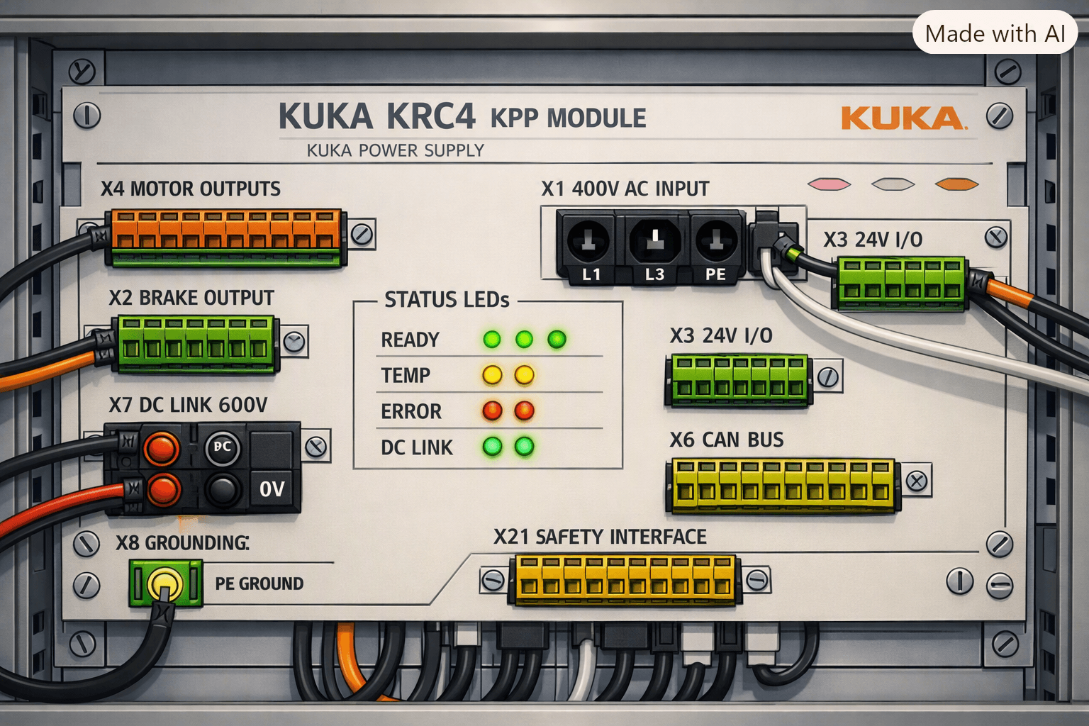 KUKA KRC4 power supply module close-up