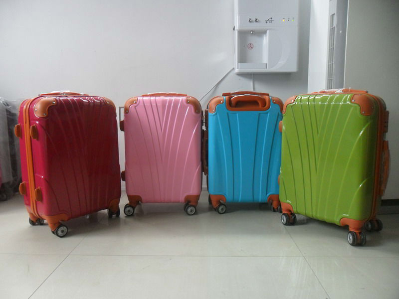 2013 ABS+PC 3 pcs 20 24 28 hard shell with lock on sale travel trolley cabin airplane promotional boarding colorful luggage