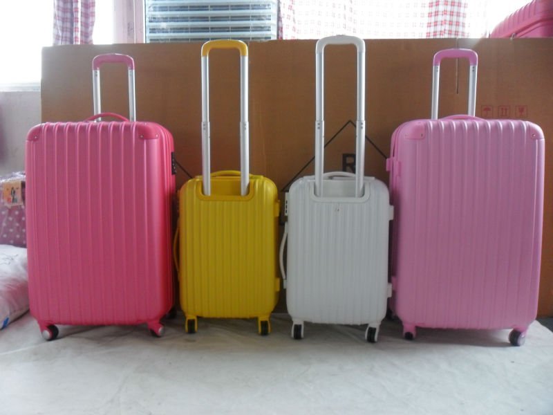 100% pure PC 3 pcs set aircraft airplane airport wheel waterproof travel match color pretty carry on rolling rotary case