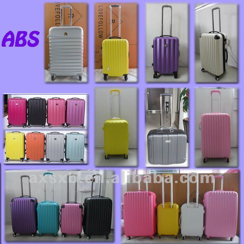 ABS 3 pcs set eminent aircraft airplane wheel hard shell drawbar factory plastic travel trolley luggage bag