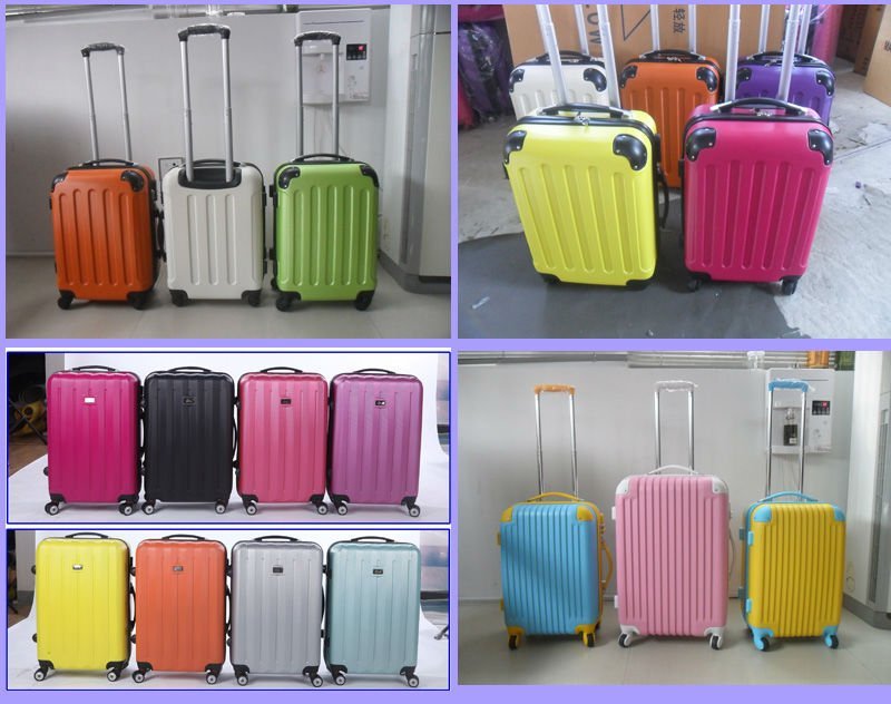 100% pure PC 3 pcs set aircraft airplane airport wheel waterproof travel match color pretty carry on rolling rotary case