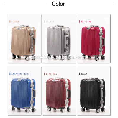 super hot ABS PC Aluminum Frame Trolley luggage suitcase