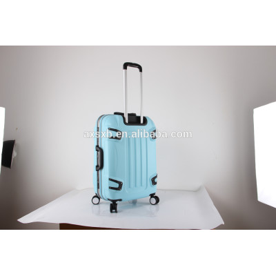 ABS 3 piece trolley luggage set with aluminum and steel trolley
