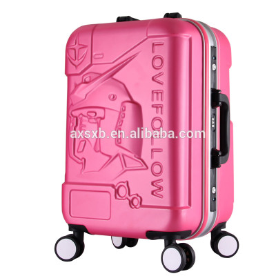 ABS bright color travel luggage with combination lock