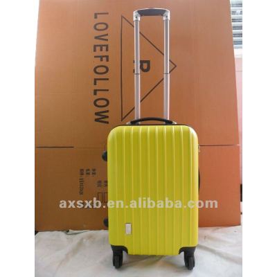 ABS 2012 new design yellow hot sale travel trolley vanity light weight box case luggage