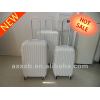 ABS white match color corner series rotary wheel travel trolley suitcase