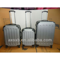ABS 3 pcs set eminent plastic spinner computer pretty zipper lock wheel travel trolley cheap promotional gift suitcase