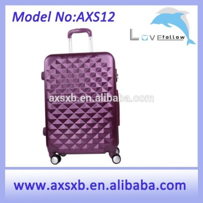 ABS zipper four wheels cheap suitcase
