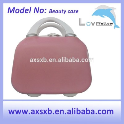 ABS waterproof oil proof ABS+PC professional makeup trolley case pink beauty trolley case