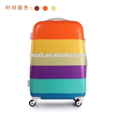 2015 fashionable luggage soft trolley luggage colorful trolley case