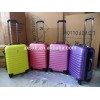 2015 fashionable hard plastic carrying luggage case professional cosmetic trolley suitcases---love follows you