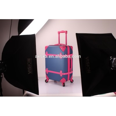 lovefollow 2016 hotsale old fashion European style hard shell ABS trolley luggage suitcase